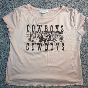 Cowboys Graphic Peach Tee